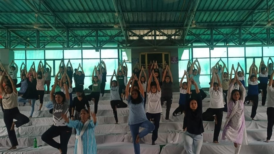 Yoga Day 2022: Yoga Program organized at Janki Devi Memorial College