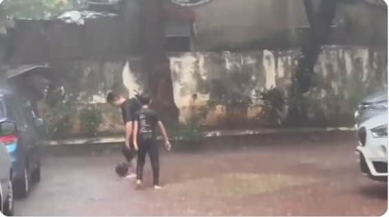 Aamir Khan video of playing football during rain with his son azad went viral on internet