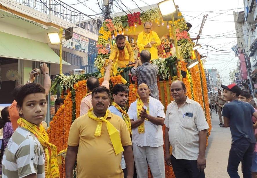 The grand Rath Yatra of Shri Jagannath took out