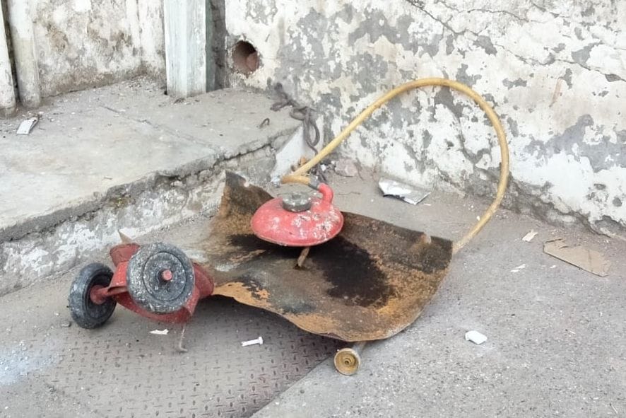 Fire cylinder explodes, six workers injured