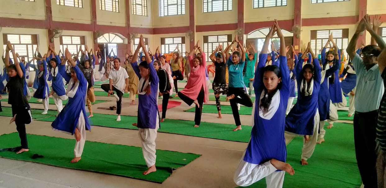 Sadhaks celebrated World Yoga Day with enthusiasm