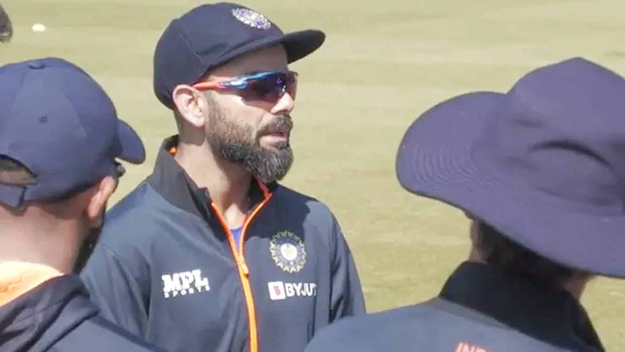 IND vs ENG Test: Virat Kohli was seen motivating Team India in the practice session despite having Rohit Sharma Rahul Dravid, see VIDEO