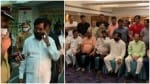 गुवाहाटी के होटल में अपने विधायकों के साथ एकनाथ शिंदे।