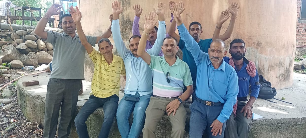Temporary employees quit work and started strike