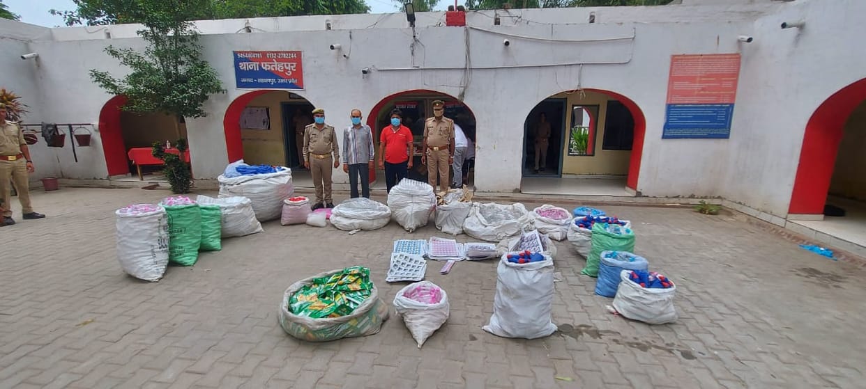 Fake products recovered from provision store, father caught son