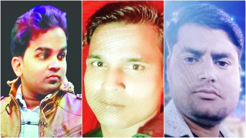 Three friends died after crashed by bus in firozabad
