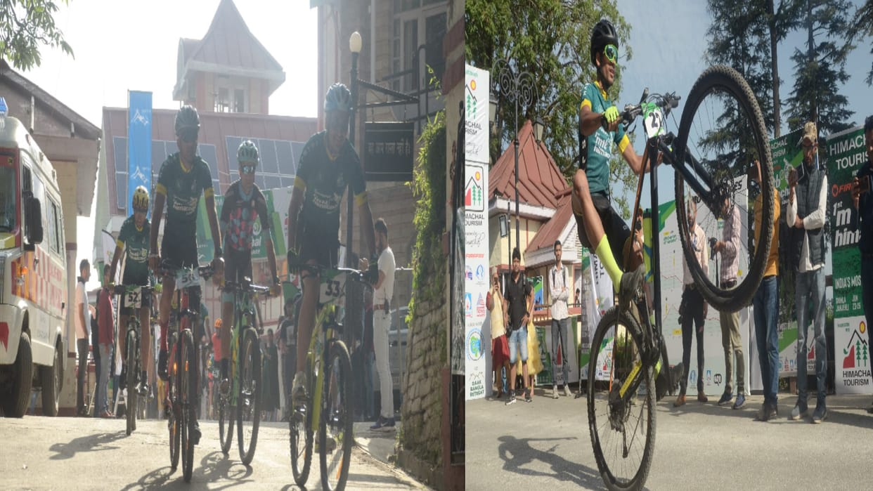 mountain biking cycle rally started from shimla himachal