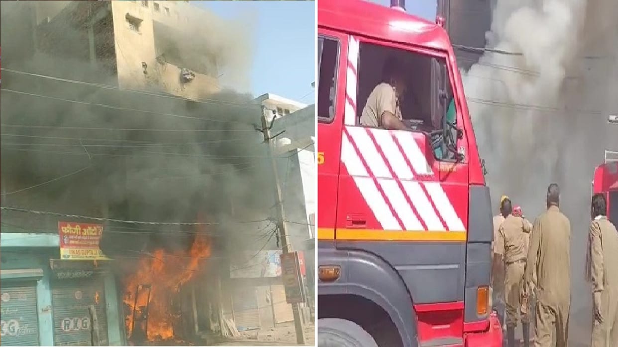 A fire breaks out in a building in Rohini s Pooth Kalan area one died and eight people rescued