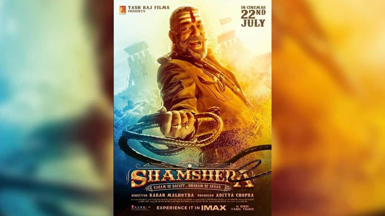 Ranbir kapoor starrer Shamshera new Poster released in different languages sanjay was seen in a dangerous look