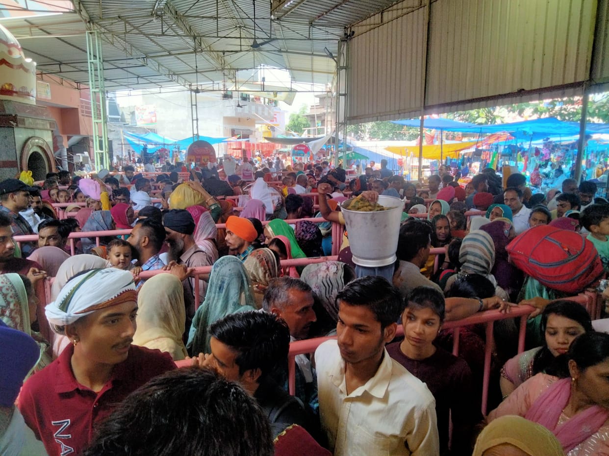 Devotees gathered in the fair of Sheetla Mata temple