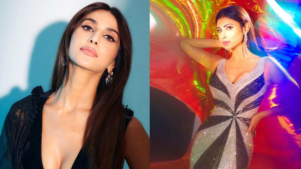 shamshera actress vaani kapoor bold look and mouni roy look glamm in sparkly mermaid gown today celebrity update in 10 pictures