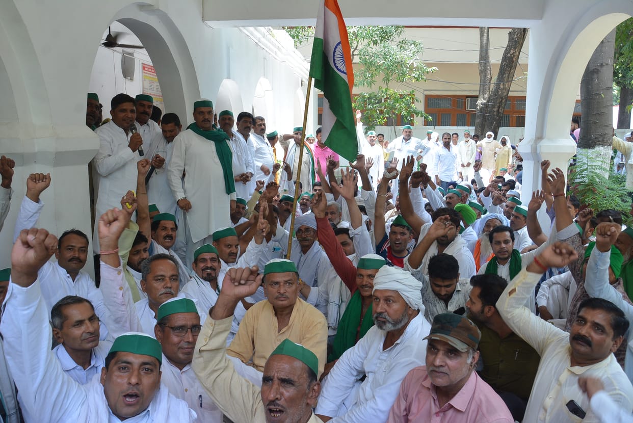 In protest against Agneepath, Bhakiyu staged a sit-in in the Collectorate.