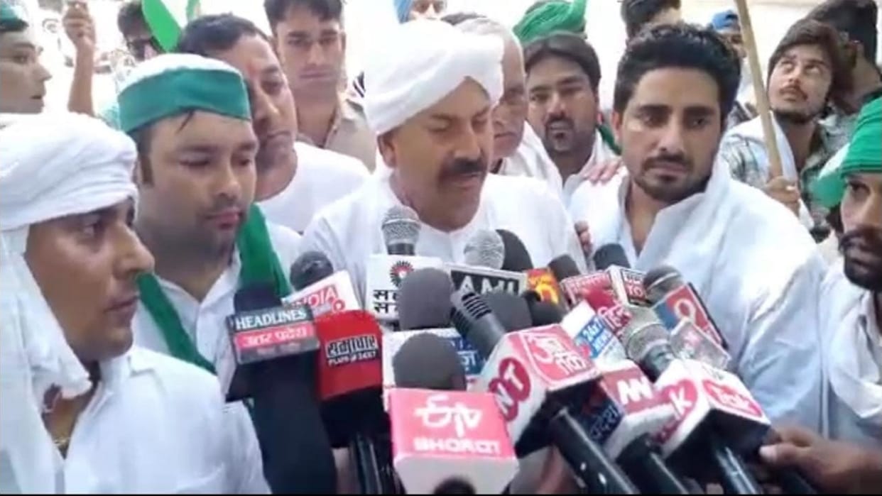 National President of BKU in Muzaffarnagar Chaudhary Naresh Tikait spoke against Agneepath scheme