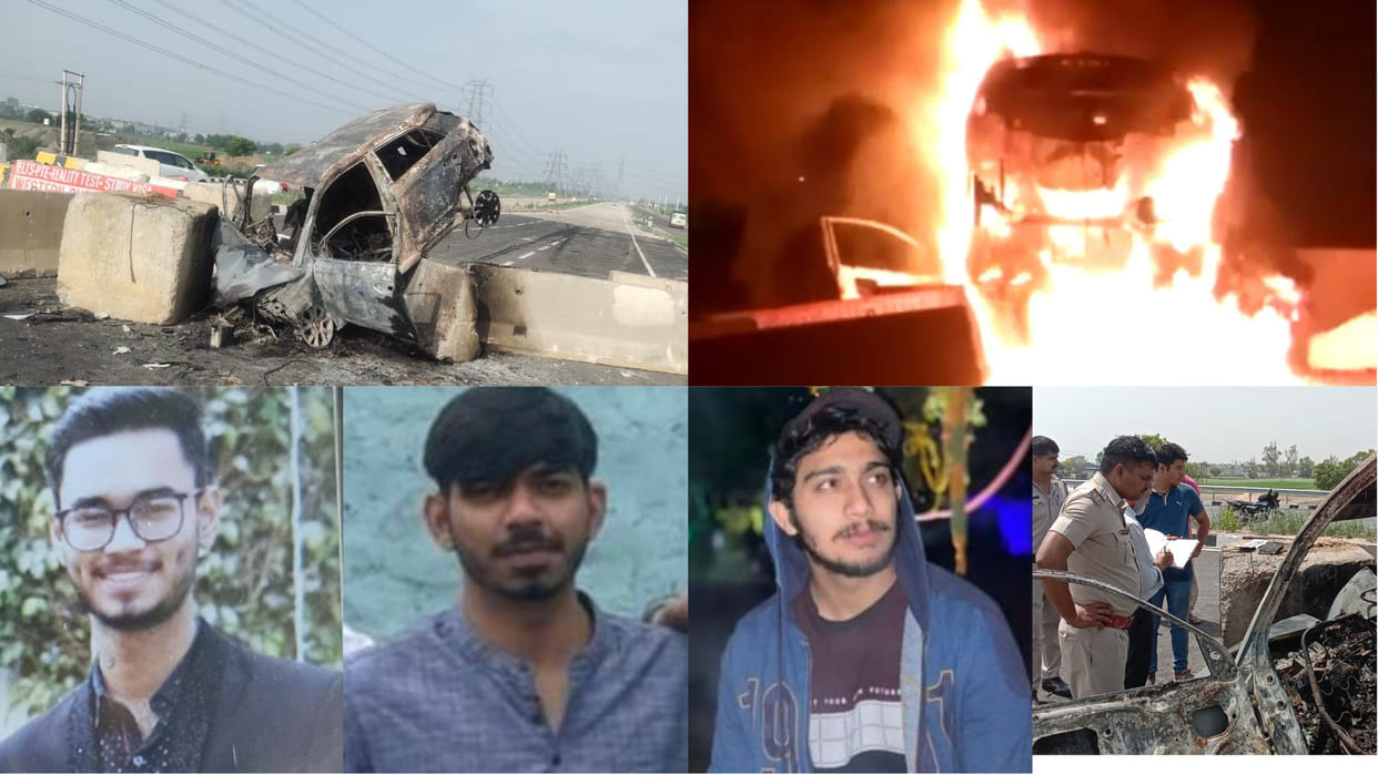 Three friends died in road accident due to negligence of NHAI in Sonipat