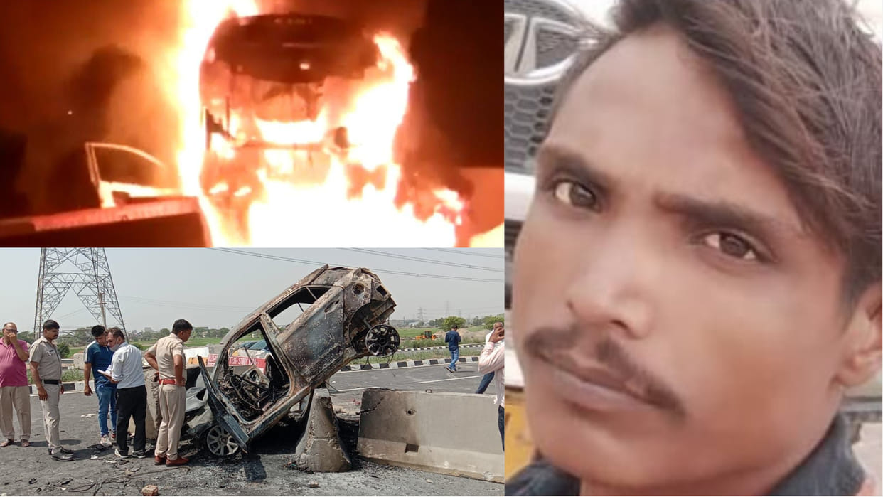 Sonipat: Accident happened in front of the eyes of the truck driver, three lives were saved