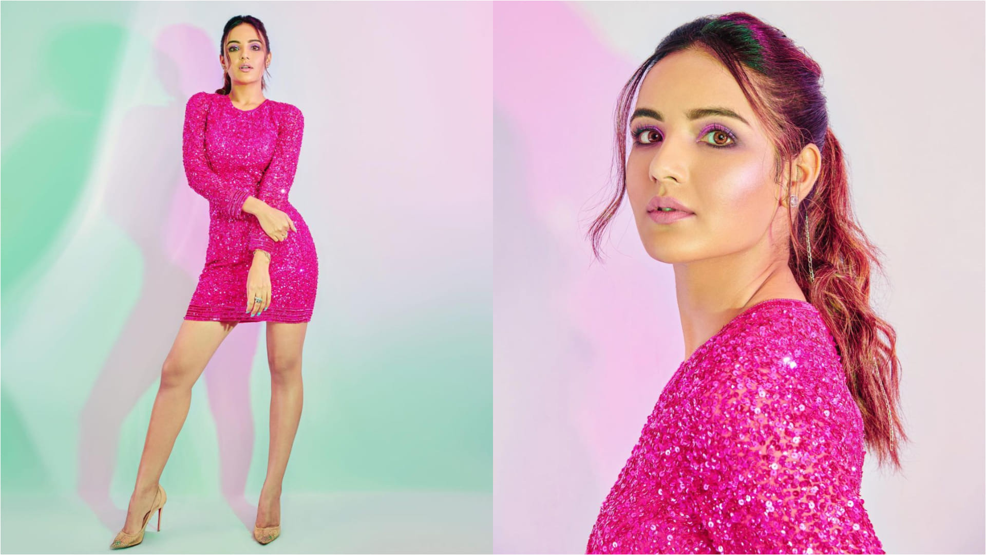 jasmin bhasin printed wrap mini dress for casual outing perfect for girls
