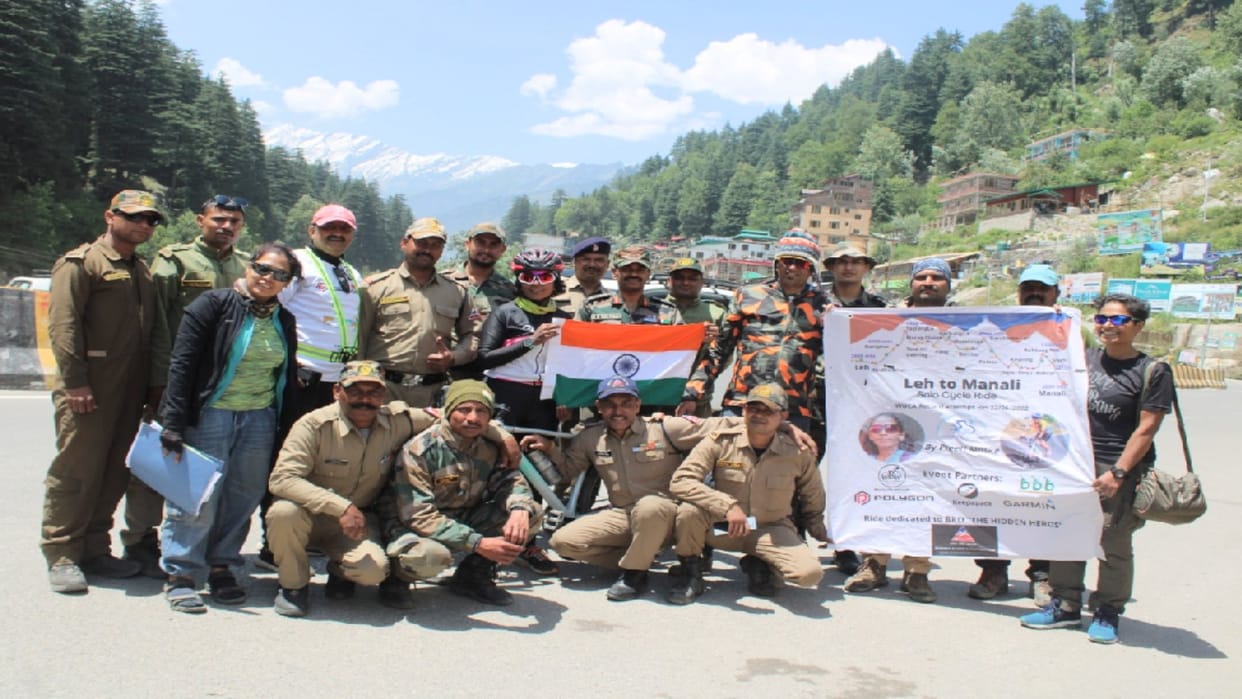 Preeti reached Manali from Leh on cycle in 55 hours, name will be recorded in Guinness Book of World Records