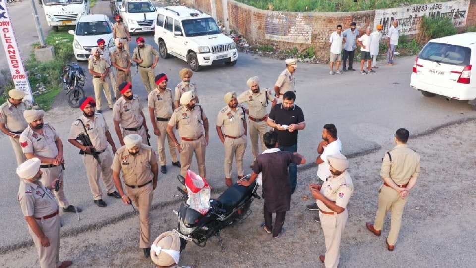 Police launched a search operation against drugs in Jalandhar