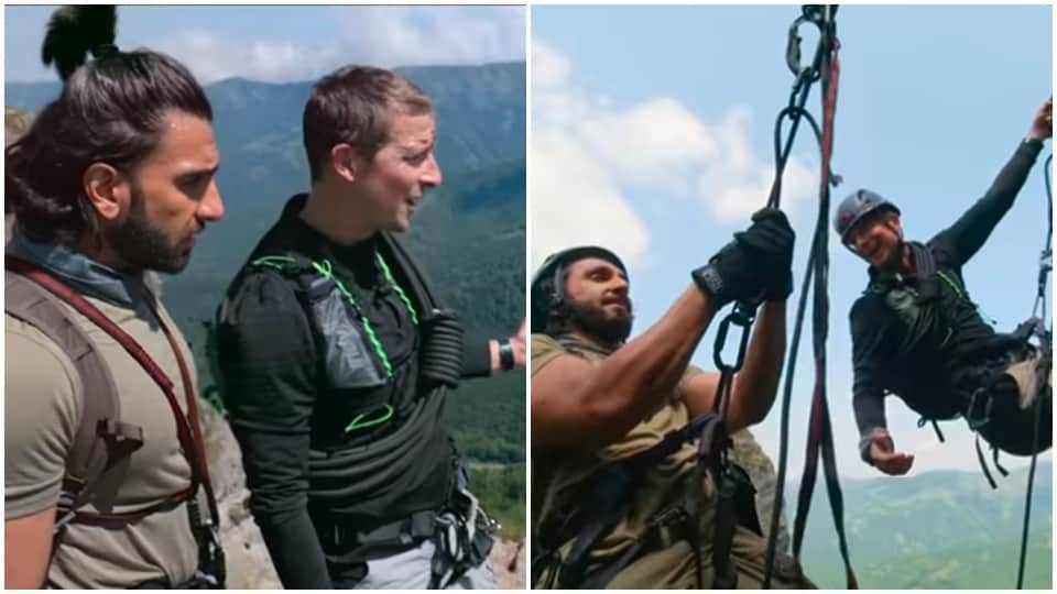 ranveer singh  adventure show ranveer vs wild with  bear grylls  trailer release on netflix