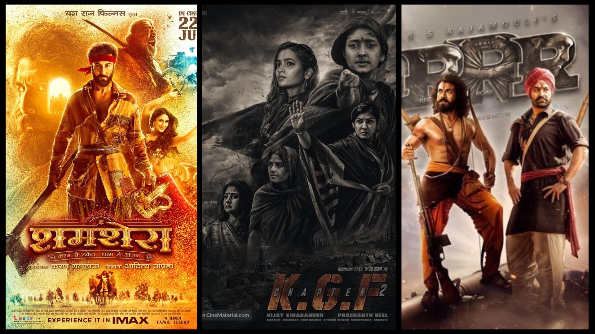 Shamshera vs KGF 2 vs RRR Teaser Ranbir Kapoor Sanjay Dutt Vaani Kapoor Yash S S Rajamouli Trailer Views in 24 Hours