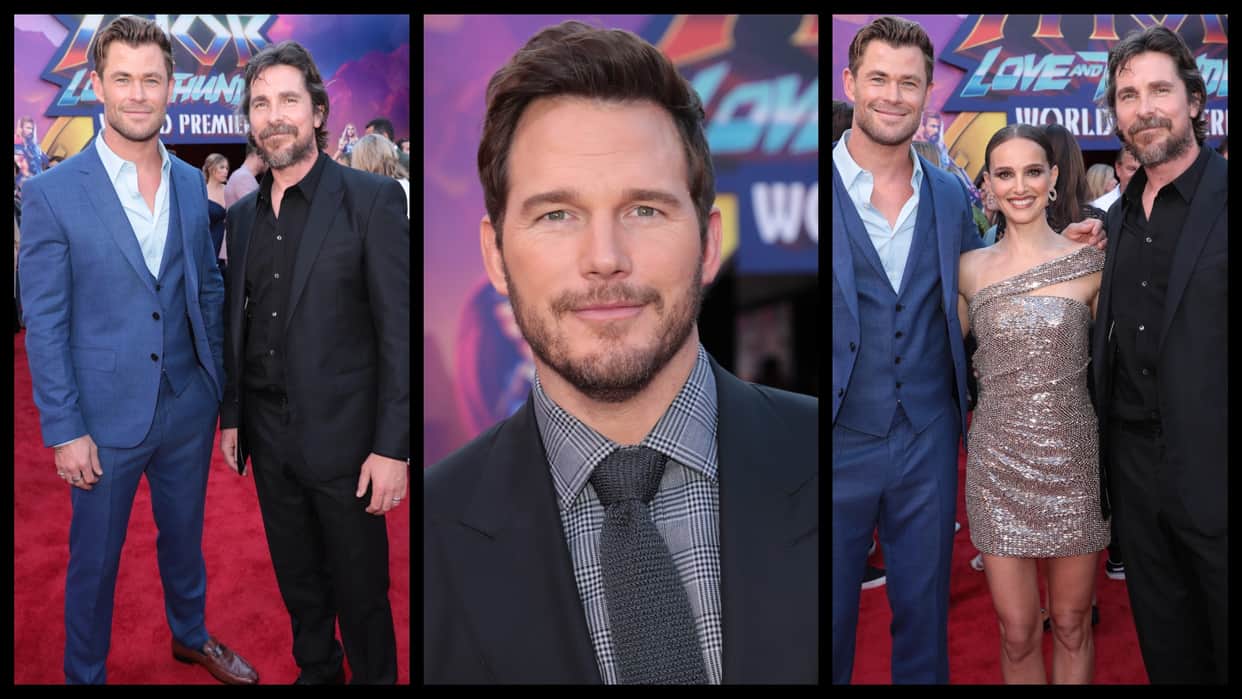 Thor Love And Thunder: Marvel Cinematic Universe Film Stars Natalie Portman Chris Hemsworth  Christian Bale spotted at the world premiere of the movie
