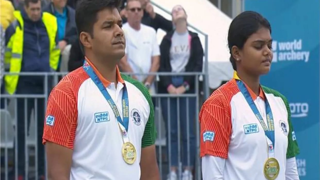 Archery World Cup Abhishek Verma and Jyothi Surekha Vennam create history India won gold in compound mixed team event for the first time