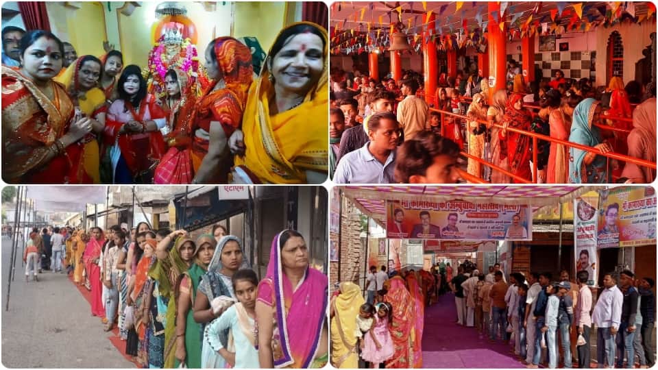 thousands of devotees gathered in Ambubachi Mahotsav of maa kamakhya dham in firozabad