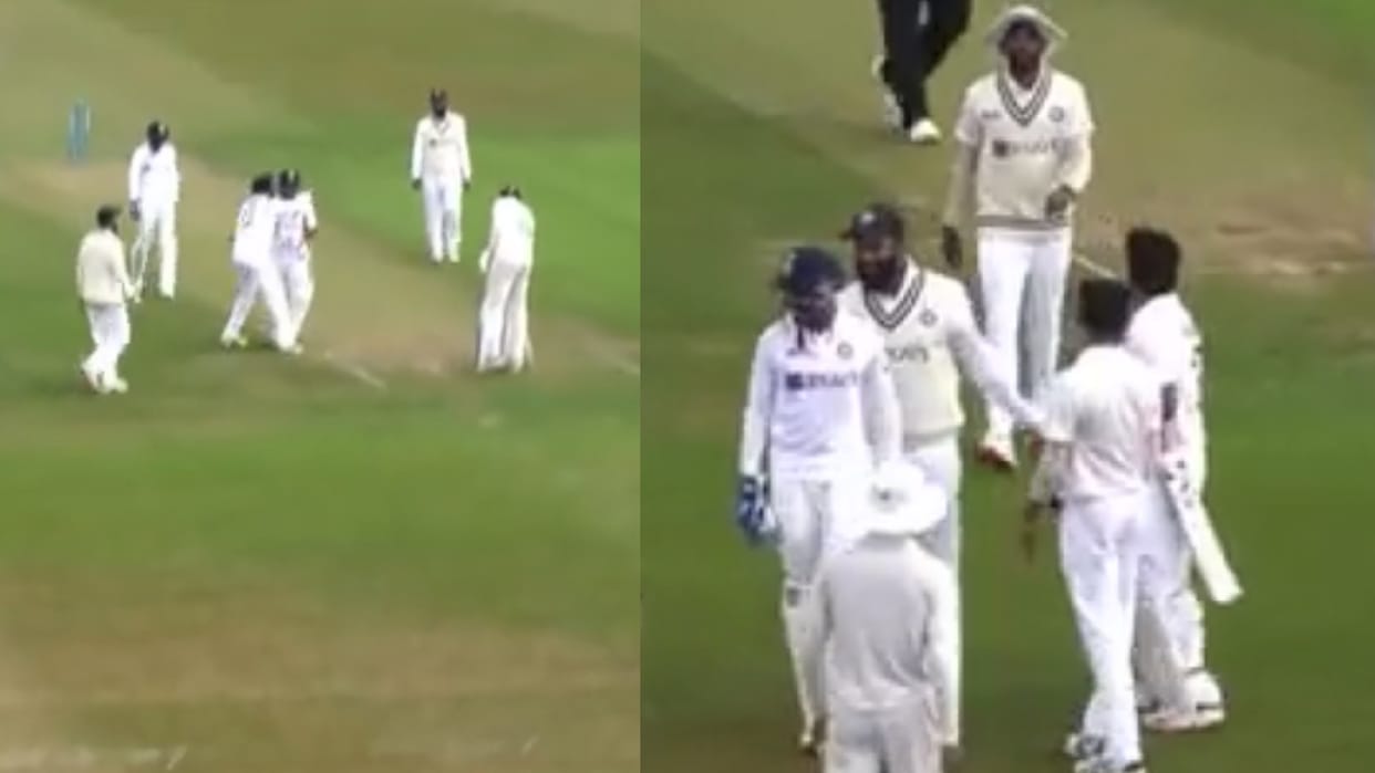 Rishabh Pant celebrates his own wicket with indian teammates hugs Ravindra jadeda