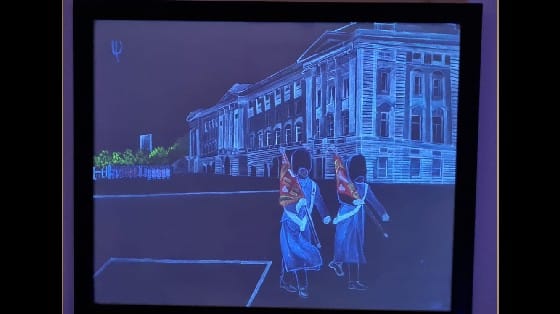 Invisible paintings are visible only in certain light Dr Prashant Sharma Jaipur Delhi 