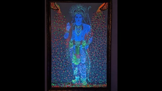 Invisible paintings are visible only in certain light Dr Prashant Sharma Jaipur Delhi 