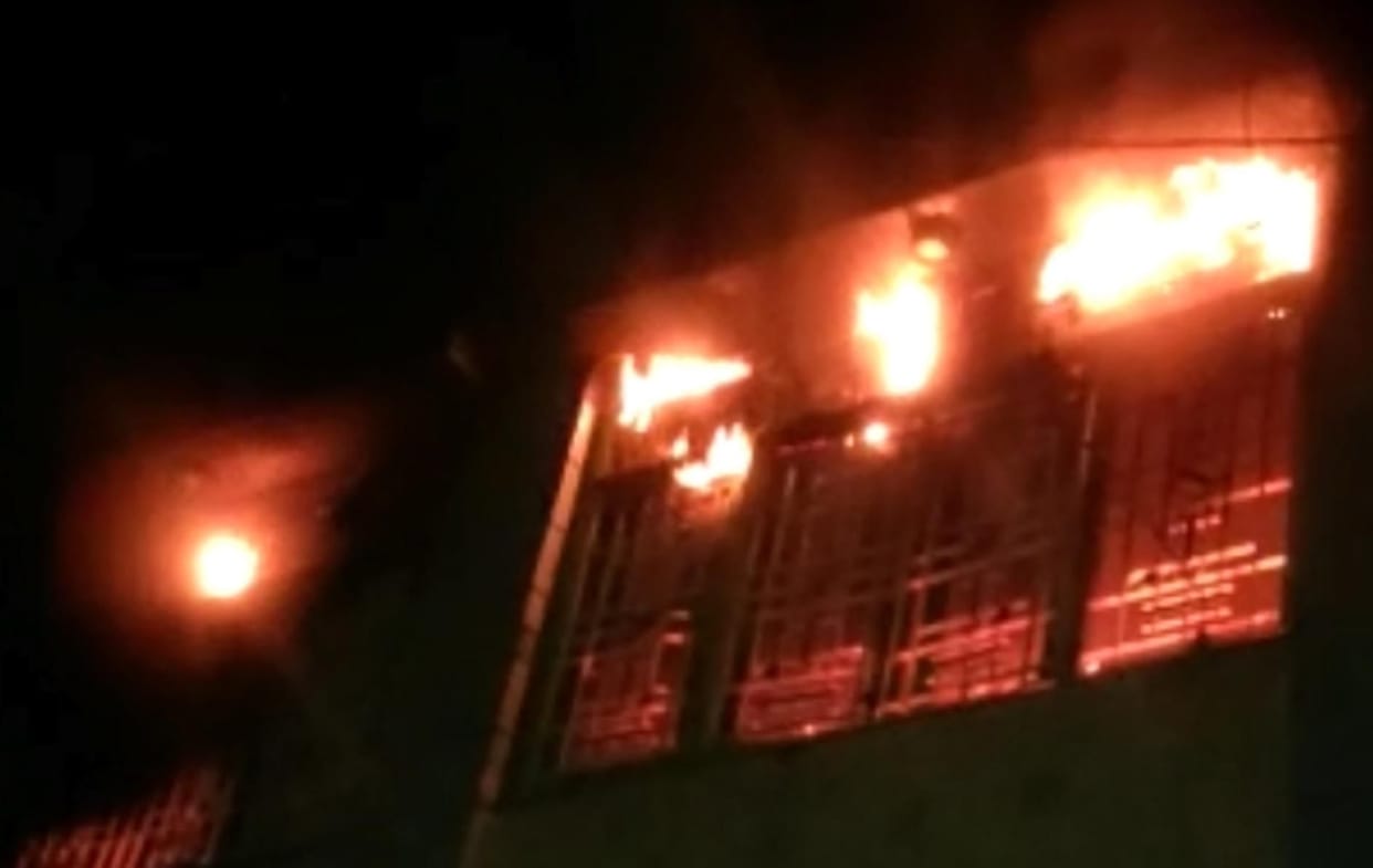 Fire in the house of a bullion trader due to short circuit