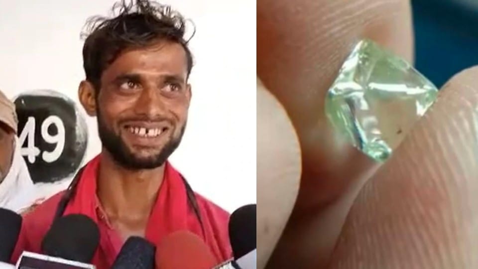 मध्य प्रदेश के पन्ना में एक मजदूर ने 3.15 कैरेट का हीरा खोद निकाला है।