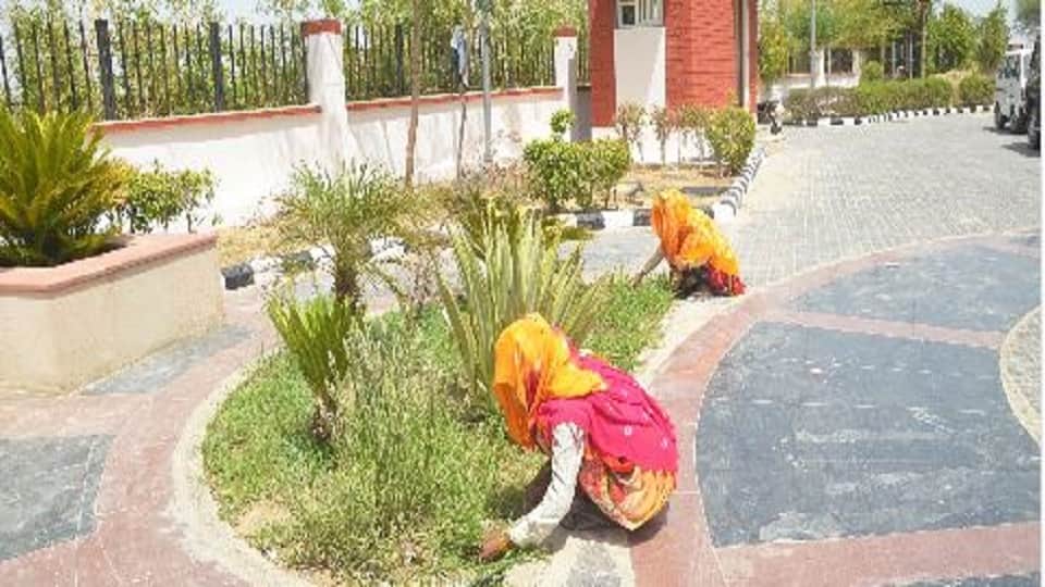 Air Force officers inspected helipad before President's arrival in Vrindavan