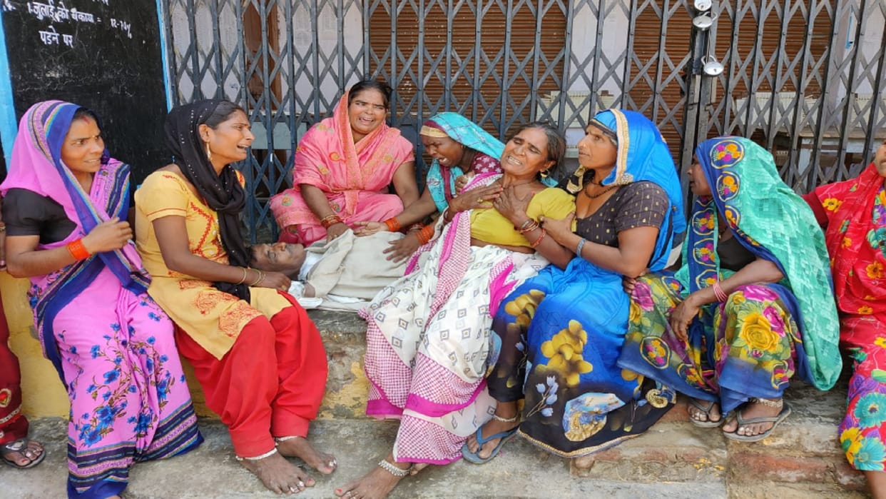 The family and wife are in a bad condition with crying after the death of the farmer see photos