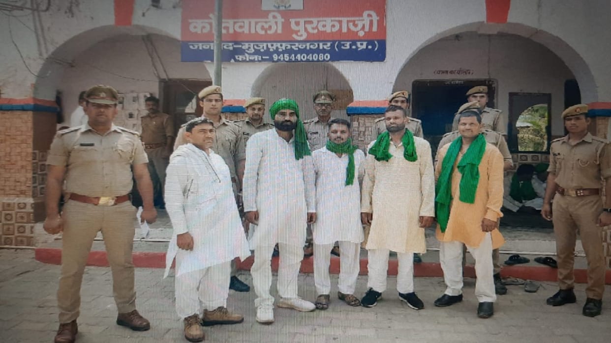 Police have sent five accused to jail for playing hooter at the police station in Muzaffarnagar
