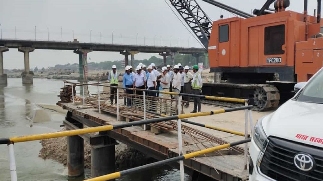 prayagraj: Rail bridge being built on Ganga will be ready two months before the scheduled time