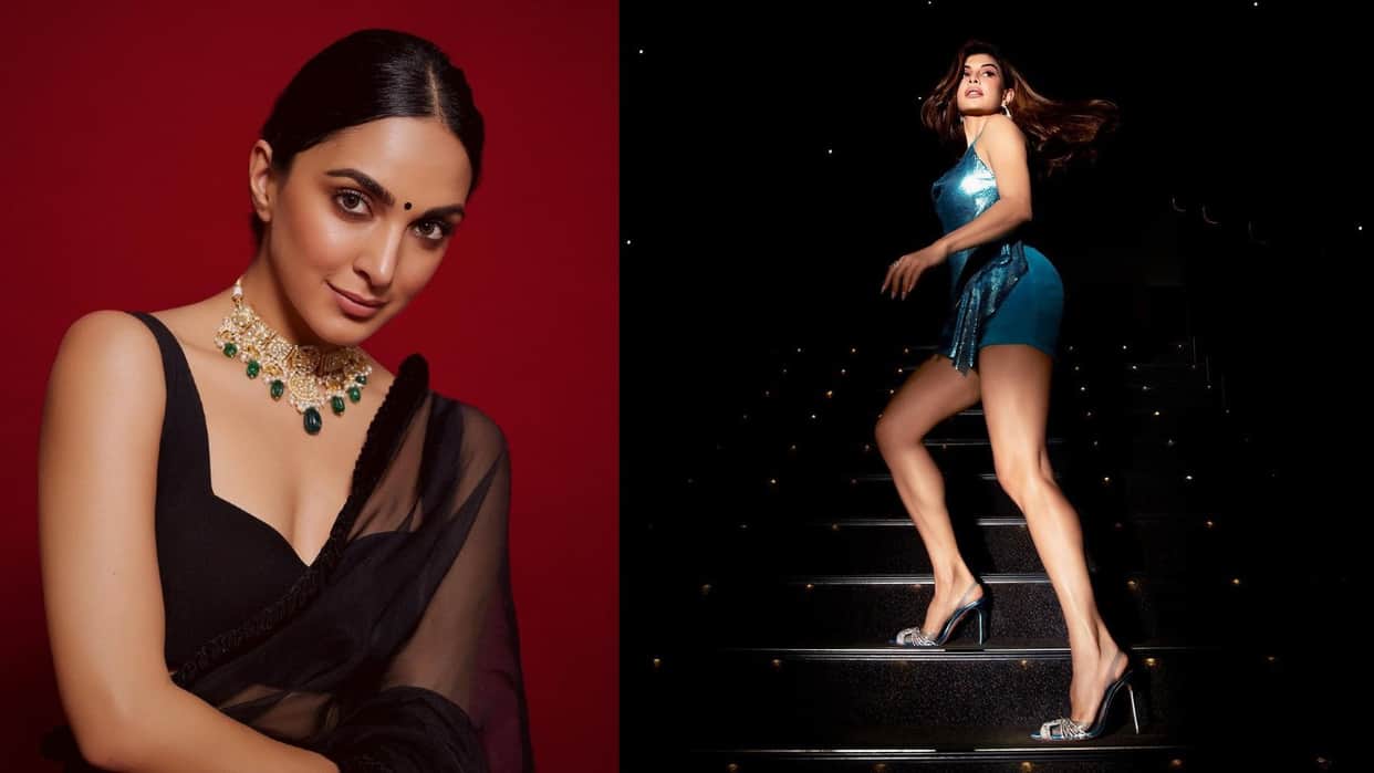 jacqueline fernandez looks bold in backless dress and kiara advani gorgeous saree pics today celebrity update in 10 pictures