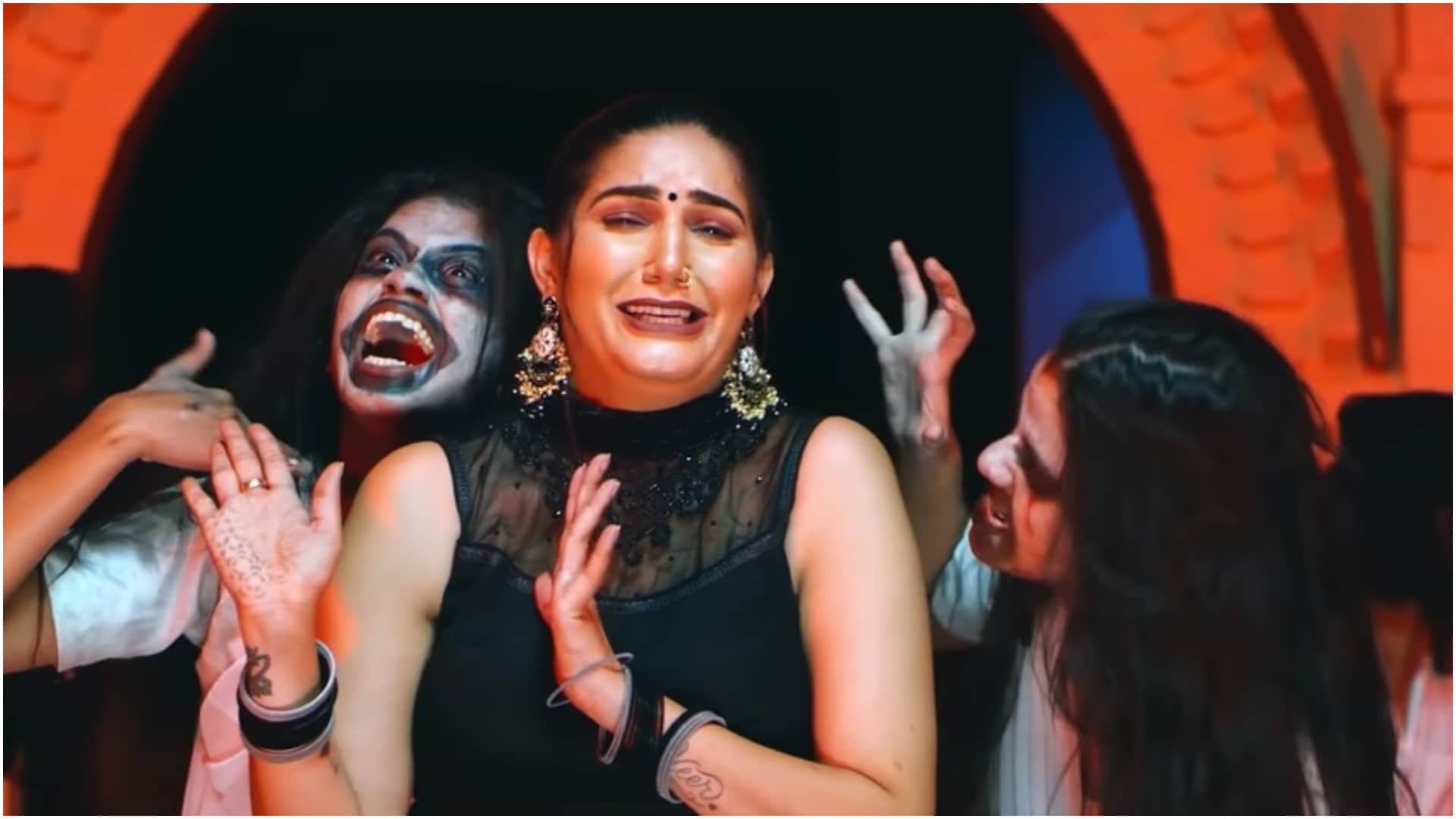 Sapna Choudhary share a video on her new song chakki niche bhoot with renuka panwar