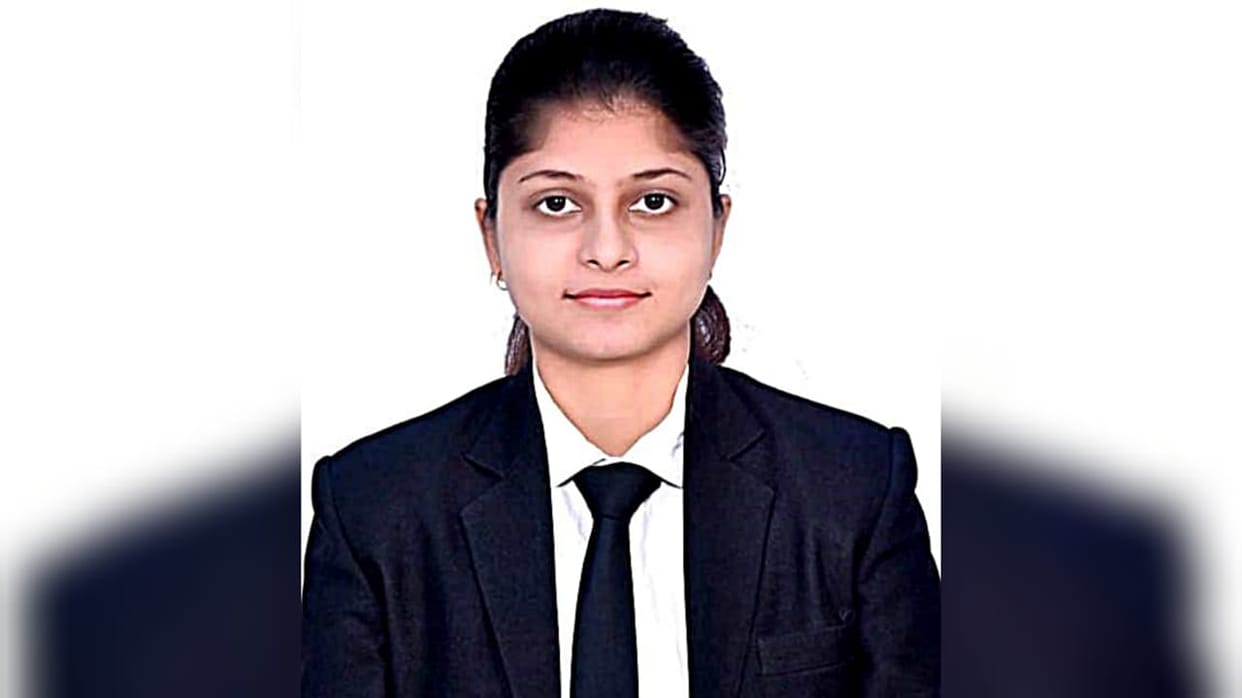 Garima secured first place in BBA LLB