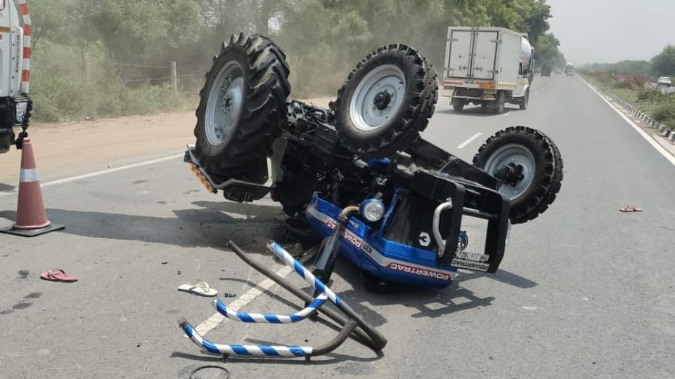 Five vehicles collided on Hisar-Sirsa forlane in Fatehabad, one died