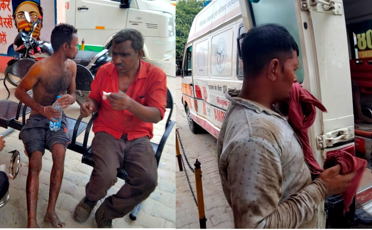 Oxygen cylinder exploded while working on railway track in Hardoi, four people including two railway workers injured