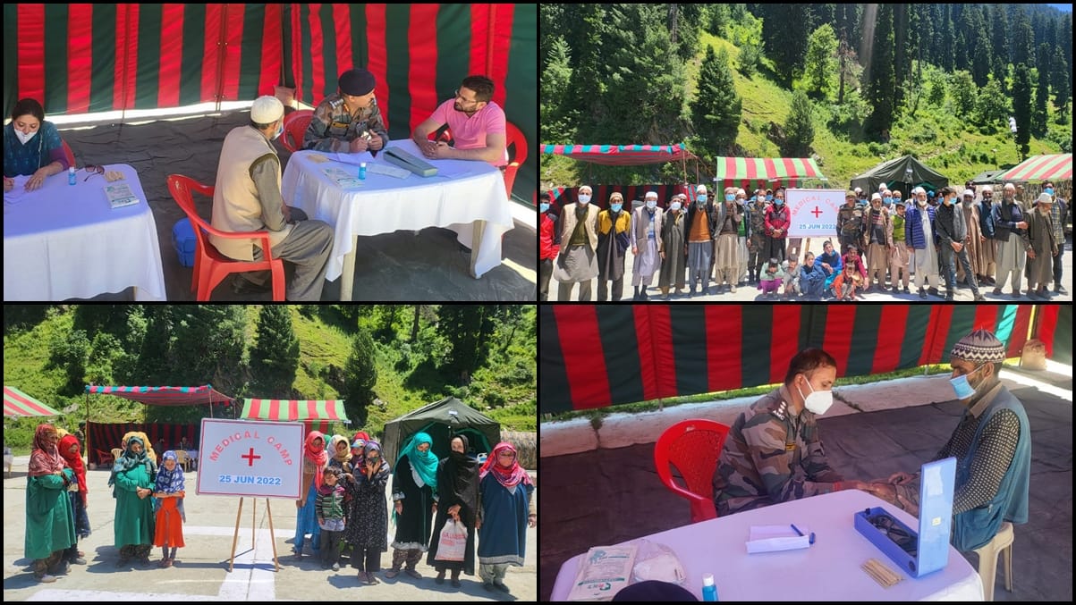 Indian Army Organises Medical Camp at Machhal Village of kupwara kashmir