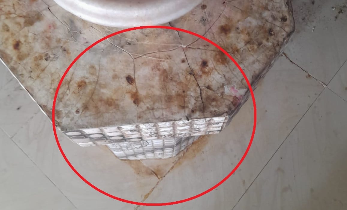 Anti social elements vandalized a temple in a village of Dataganj Kotwali area of Badaun