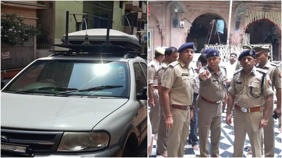 Rehearsal fleet reached Bihariji temple before the arrival of President Ram nath kovind in vrindavan