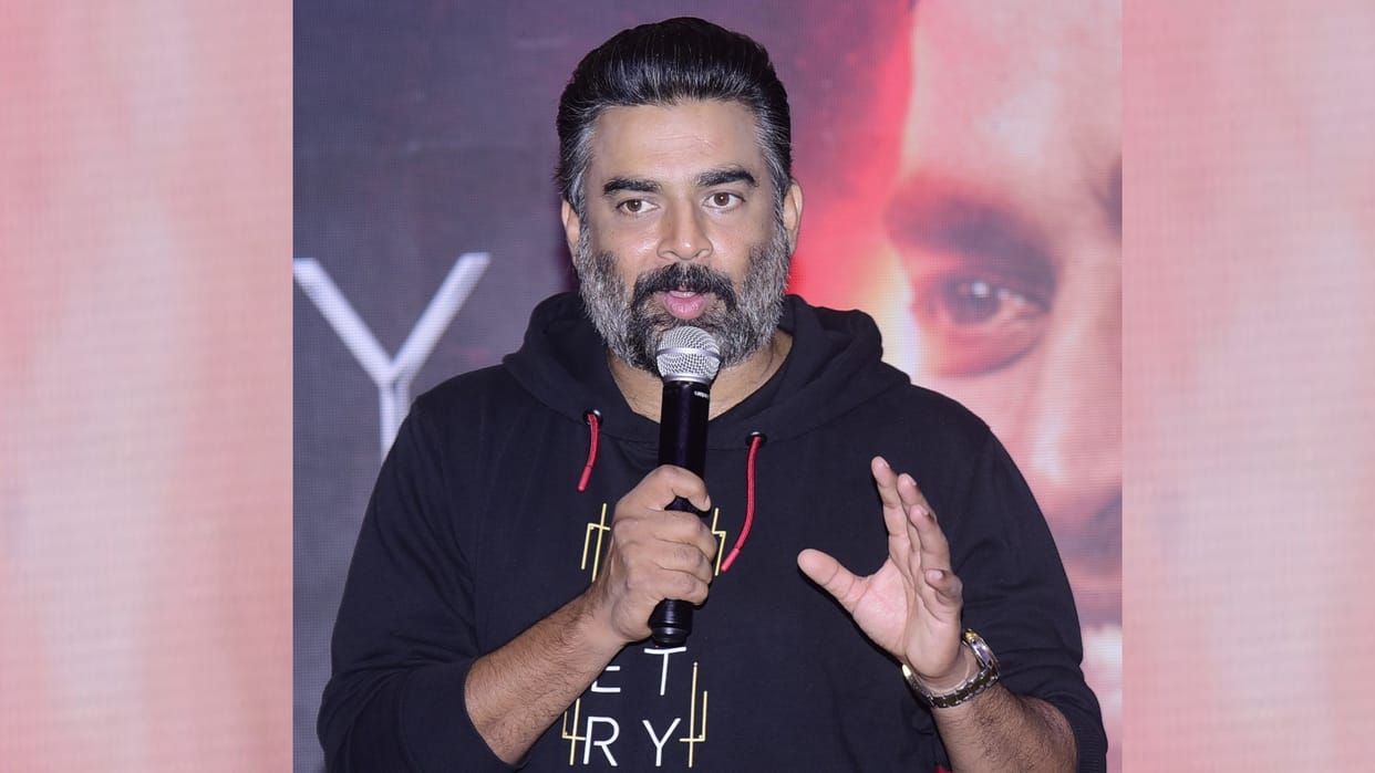 R madhavan in Lucknow in a programme.
