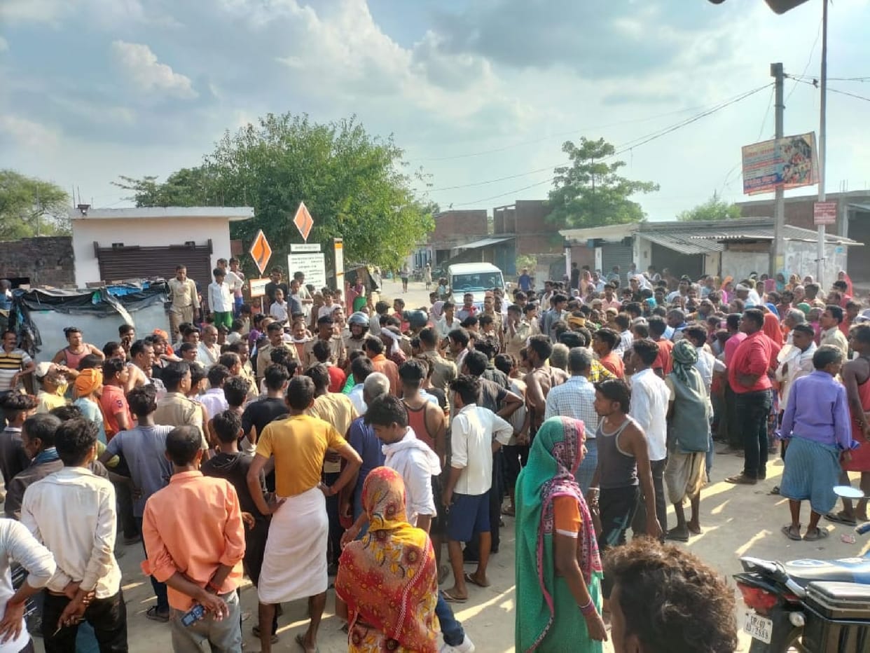 Angry family members demonstrated by placing dead bodies on the road