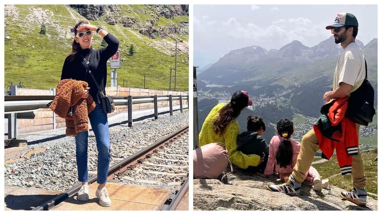 Shahid Kapoor Mira Rajput spending quality time in Switzerland couple shares romantic photos from holidays