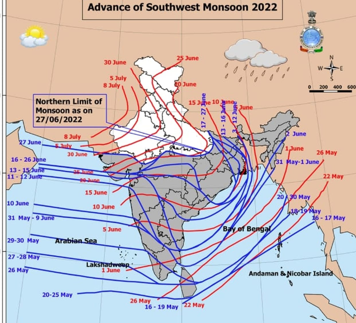 Monsoon kept on coming, now there is a possibility of rain in July