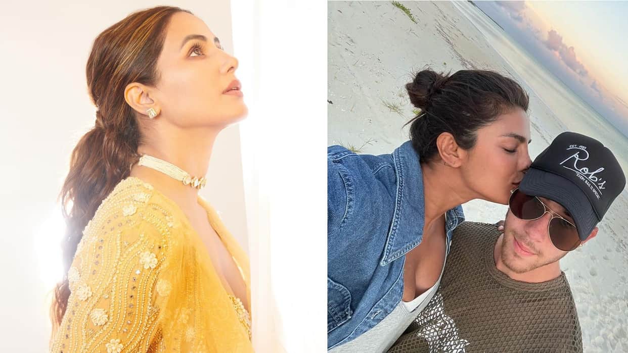 Priyanka Chopra Nick Jonas Shares Romantic Photos and hina khan glamorous pics today celebrity update in 10 pictures