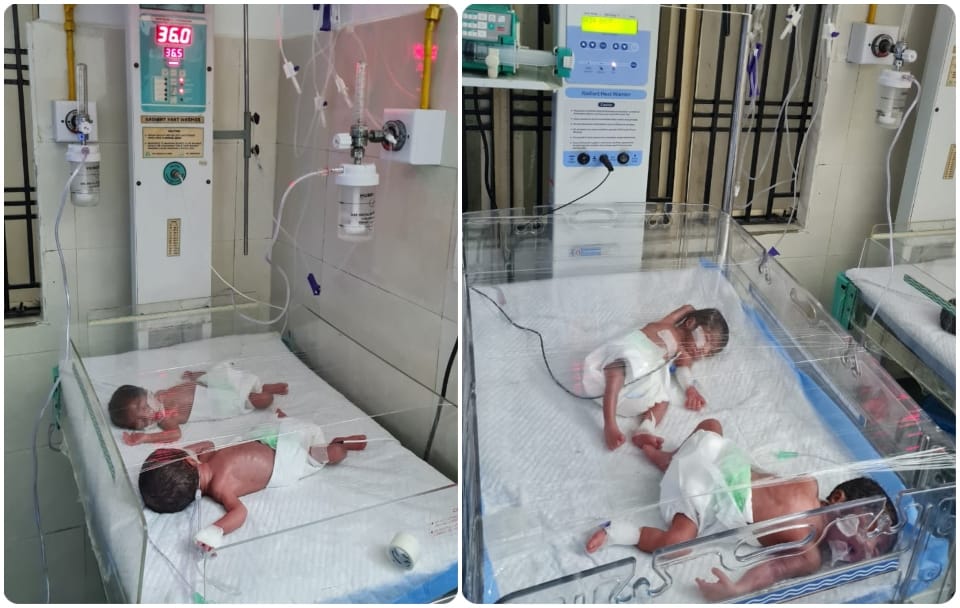 Auto driver's wife gave birth to four children condition critical